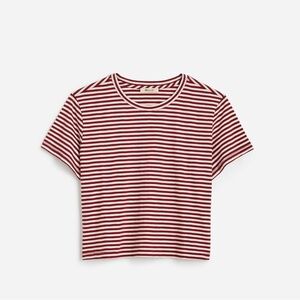 Madewell The Easy Crop Crewneck Tee in Soft Slub XS